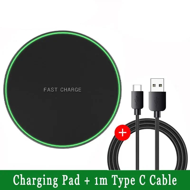 Filips 100W Fast Wireless Charger Pad For iPhone 15 14 13 12  X Pro Max 8 Samsung Galaxy S23 Xiaomi